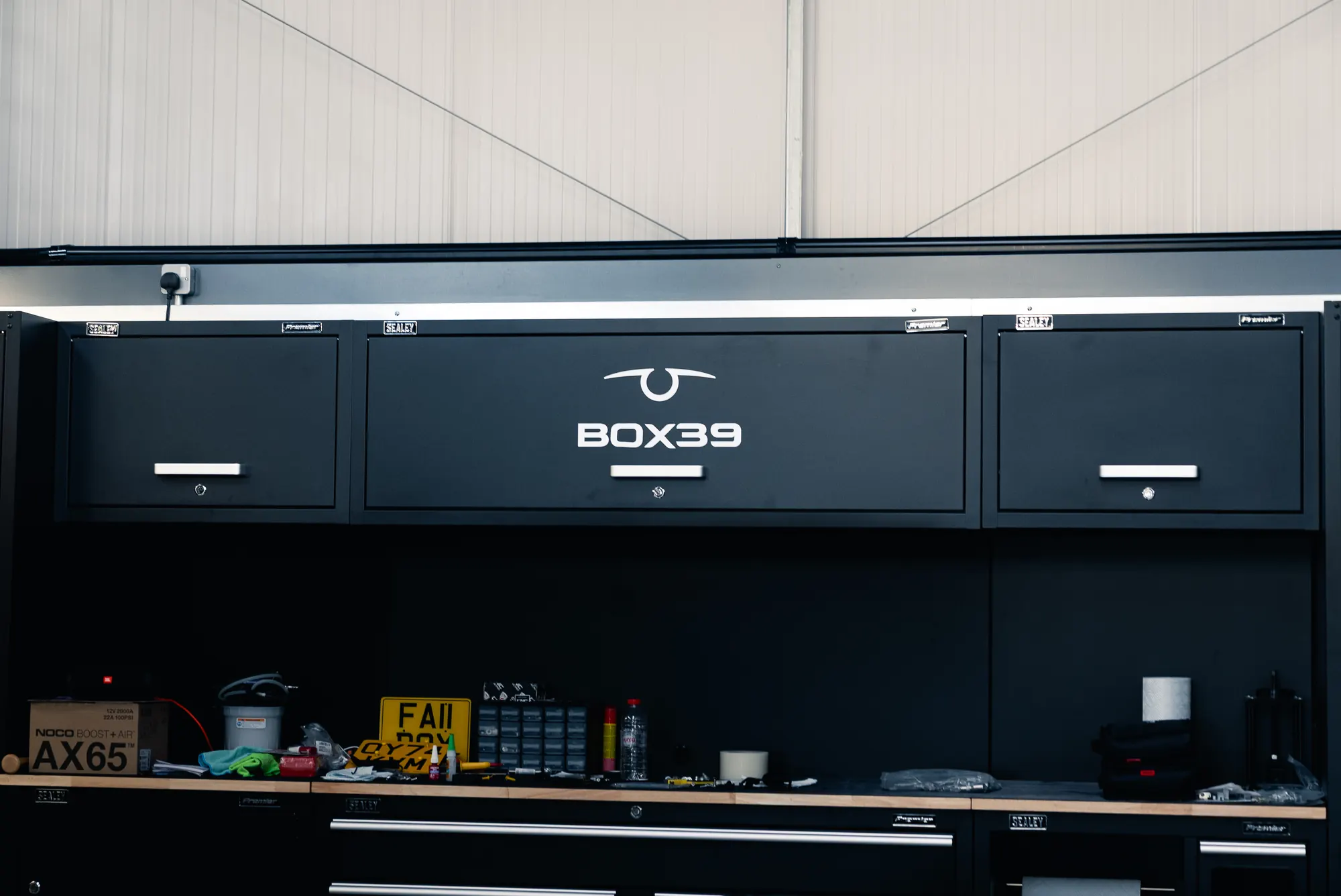 The BOX39 bench in the UK workshop